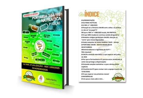 Ebook Adendo RDC 1000/2025 e 1 pagina do Índice