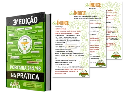 Ebook Portaria 344/98 3ª edição e 3 paginas do Índice